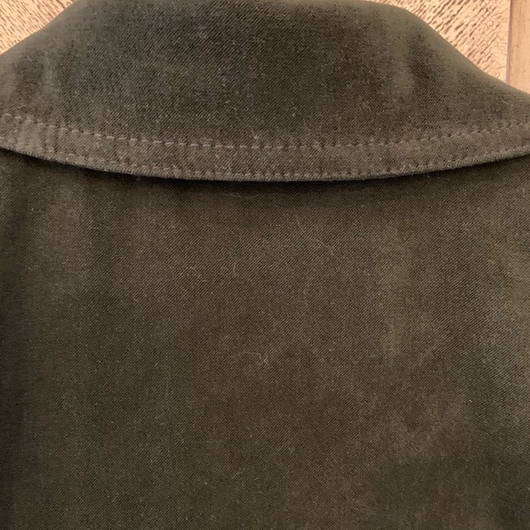 Sutton Studio for Bloomingdales Olive faux suede - Picture 7 of 8